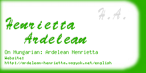 henrietta ardelean business card